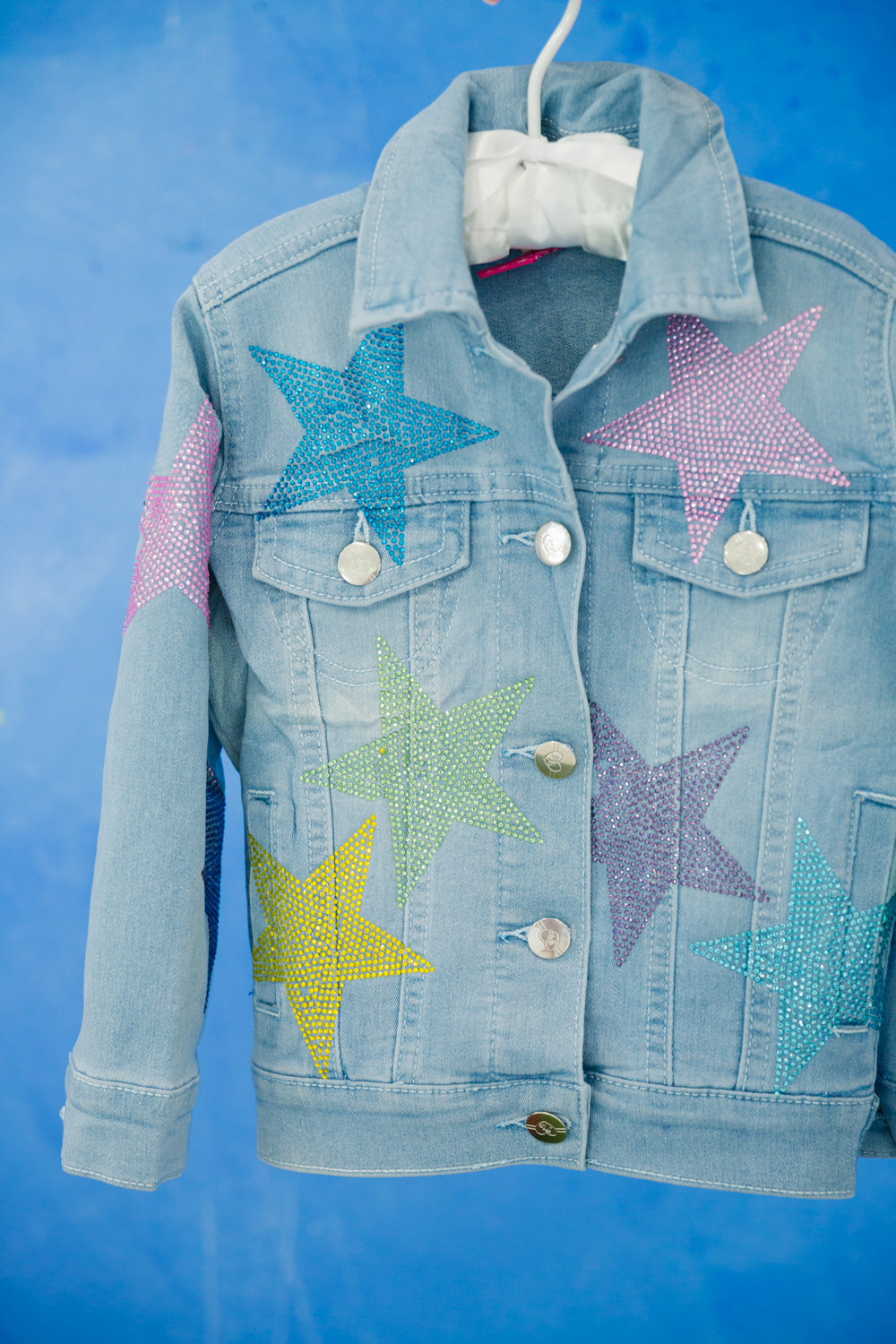 Star Jacquard Denim Jacket (ERL05J023-BLUE)