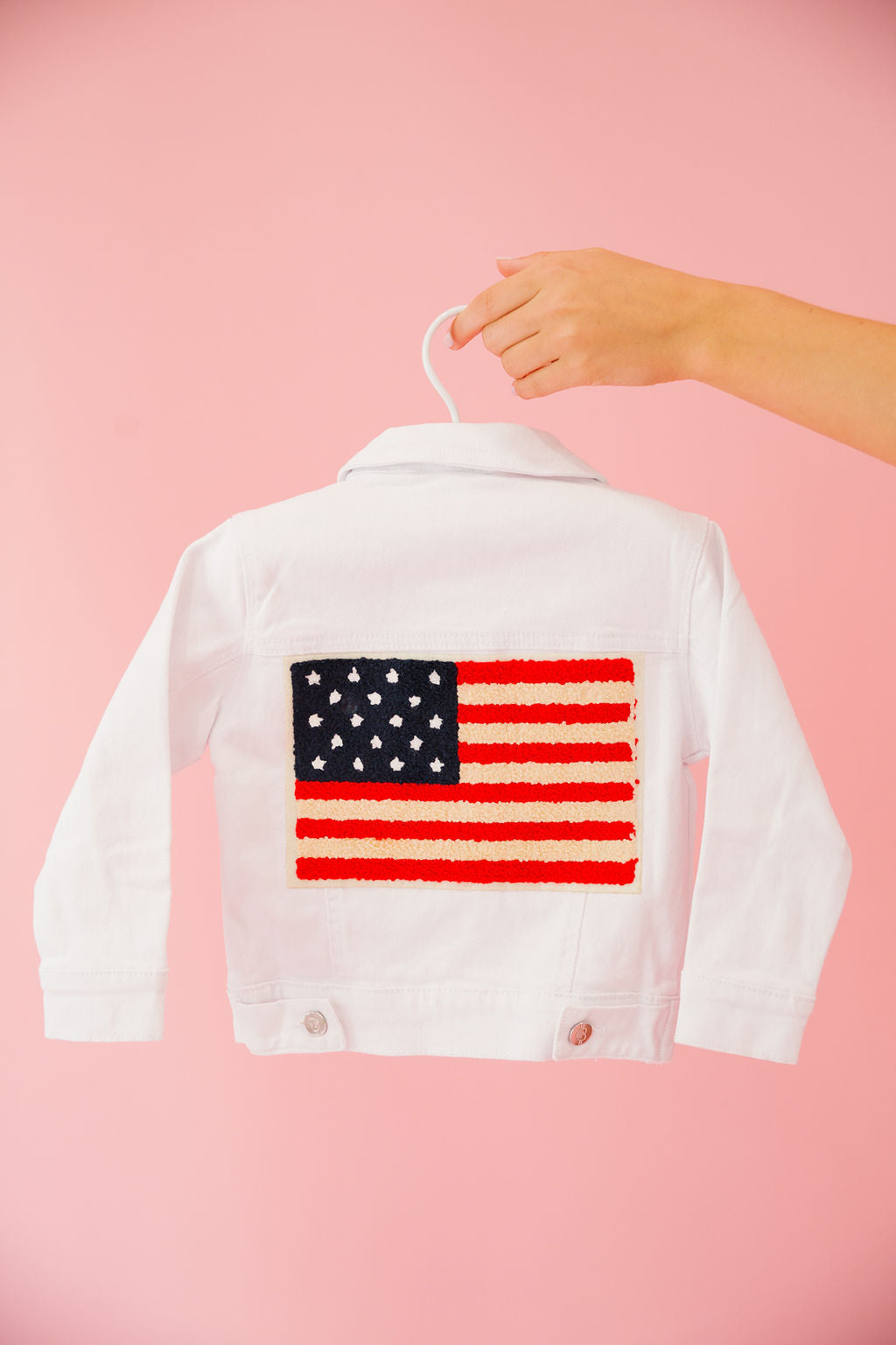 Kids white denim jacket best sale