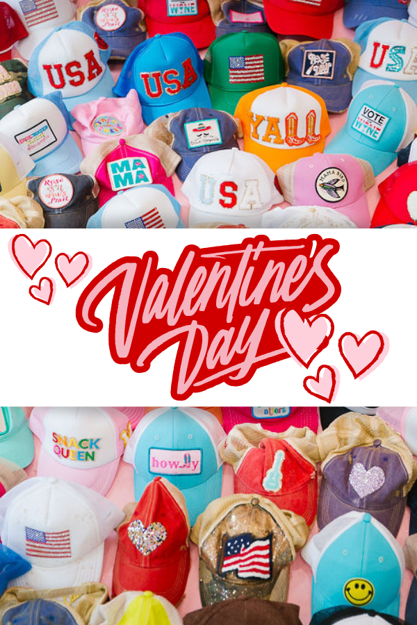 3 VALENTINE'S HATS FOR $75