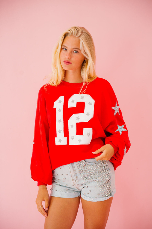 CUSTOM NUMBER PATCH PULLOVER PULLOVER Judith March   