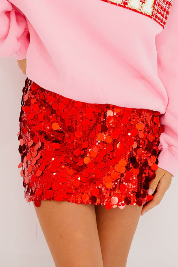 SEQUIN SKIRTS SKIRT Judith March SMALL RED 