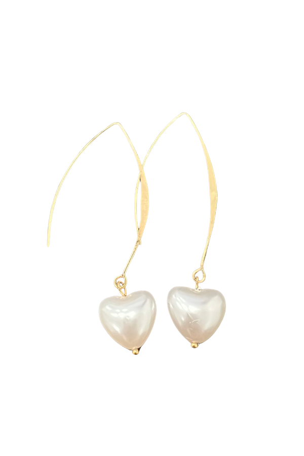 HEART PEARL EARRINGS* earrings Judith March