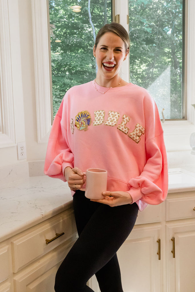 GOBBLE PINK PULLOVER PULLOVER Judith March   