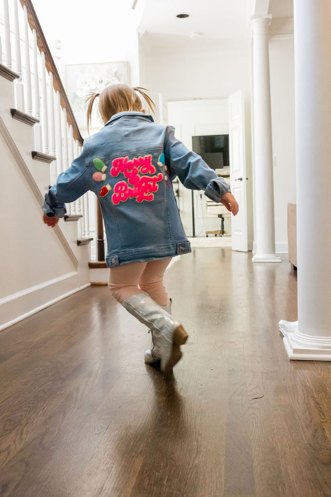 MINI KIDS MERRY & BRIGHT DENIM JACKET JACKET Judith March   