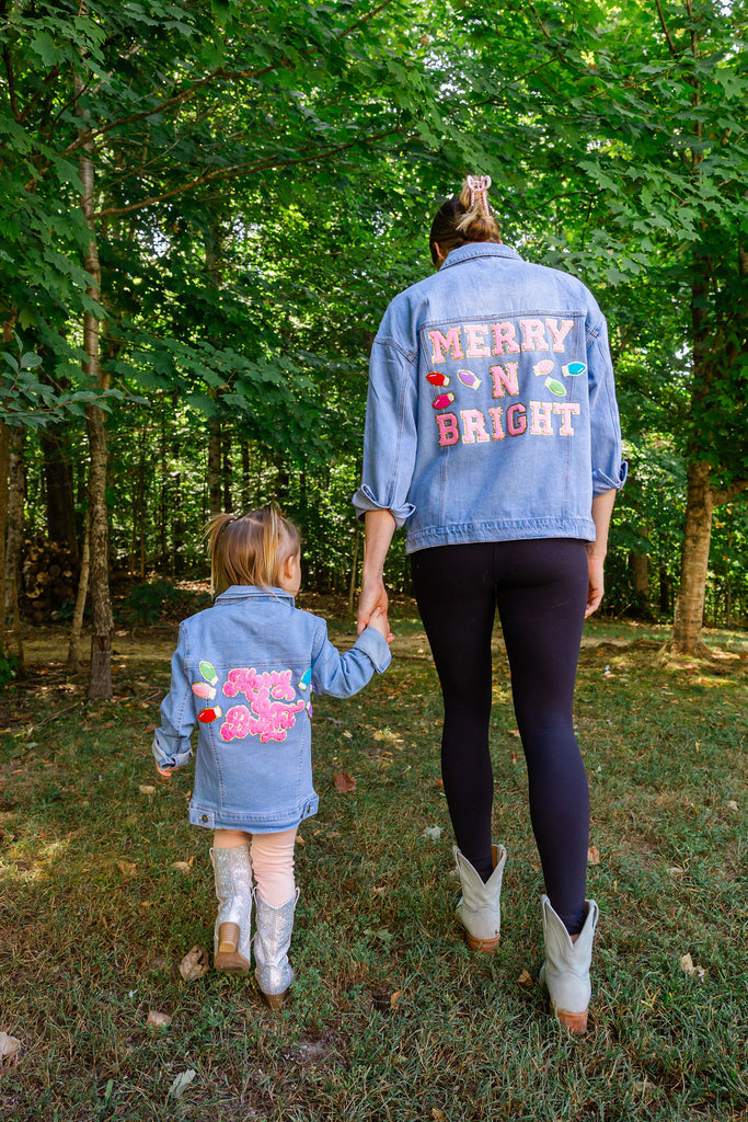 MINI KIDS MERRY & BRIGHT DENIM JACKET JACKET Judith March   