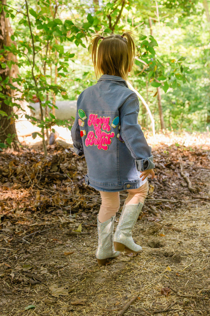 MINI KIDS MERRY & BRIGHT DENIM JACKET JACKET Judith March   