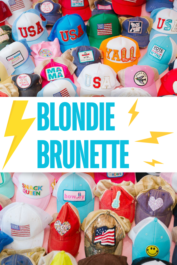 3 BLONDIE/BRUNETTE HATS FOR $75