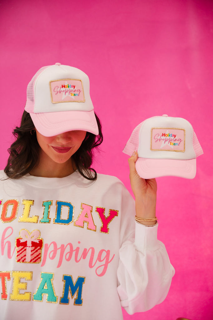 HOLIDAY SHOPPING TEAM TRUCKER HAT HAT Judith March   