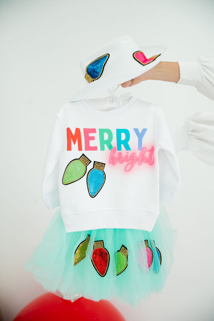 MINI KIDS MERRY BRIGHT WHITE PULLOVER PULLOVER Judith March   