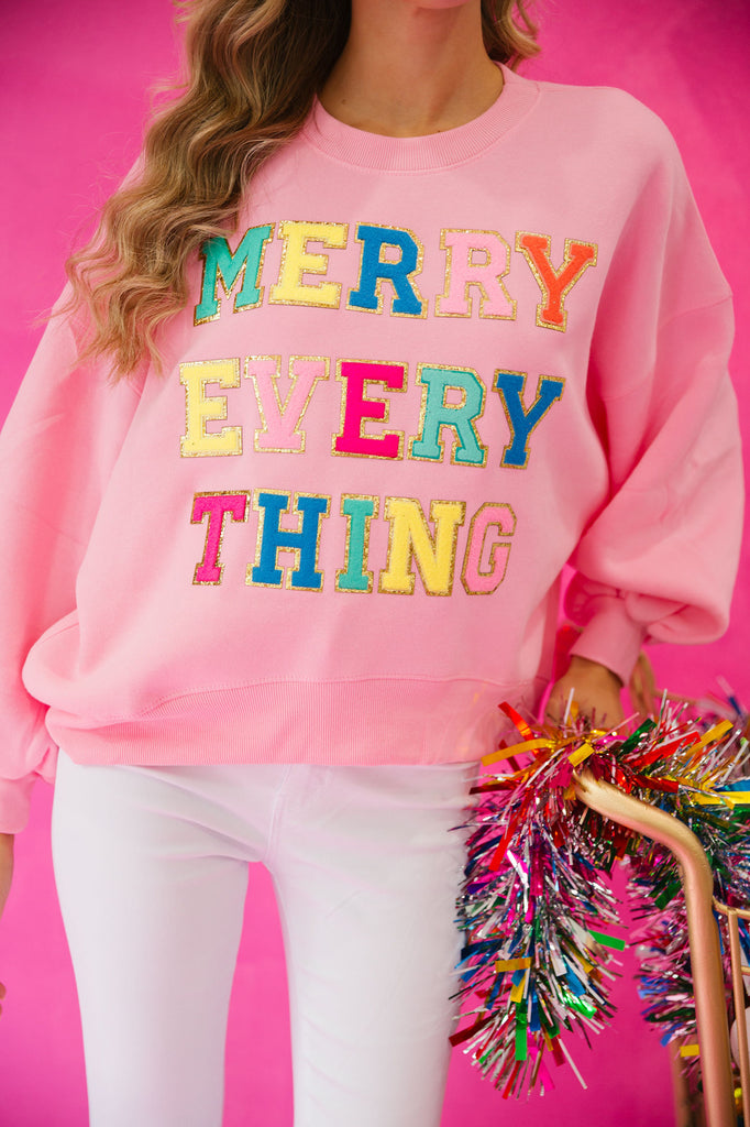 MERRY EVERYTHING PINK PULLOVER PULLOVER Judith March   