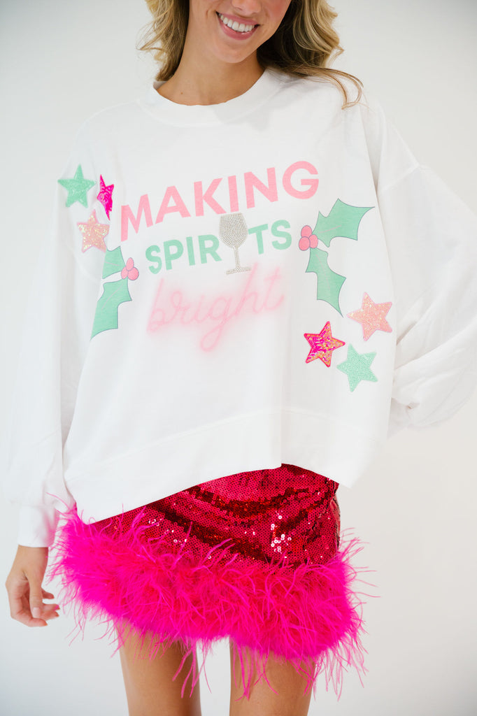 MAKING SPIRITS BRIGHT WHITE PULLOVER PULLOVER Judith March   