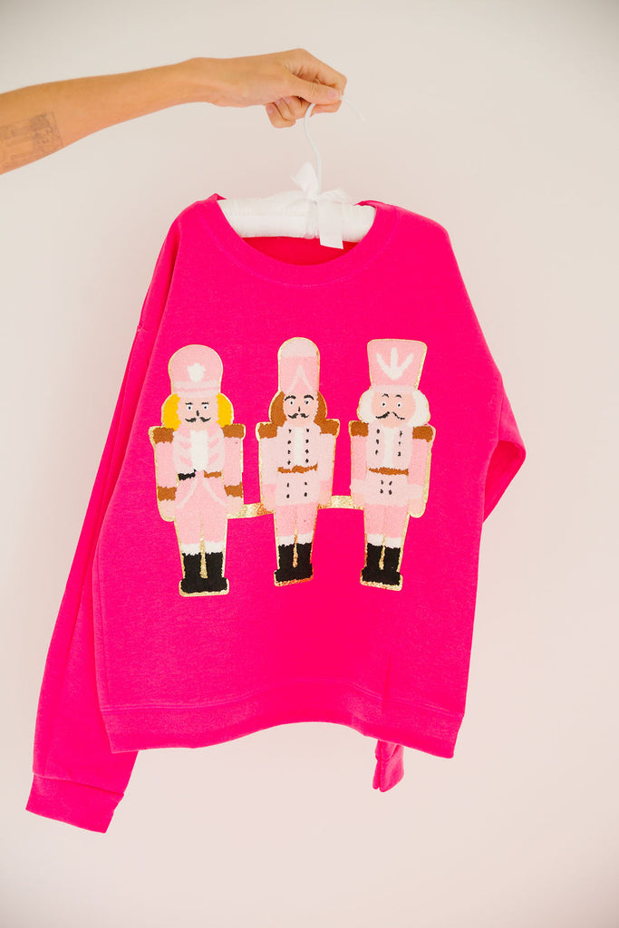 MINI KIDS TERRY NUTCRACKER PULLOVERS PULLOVER Judith March X-SMALL (2-4) PINK 