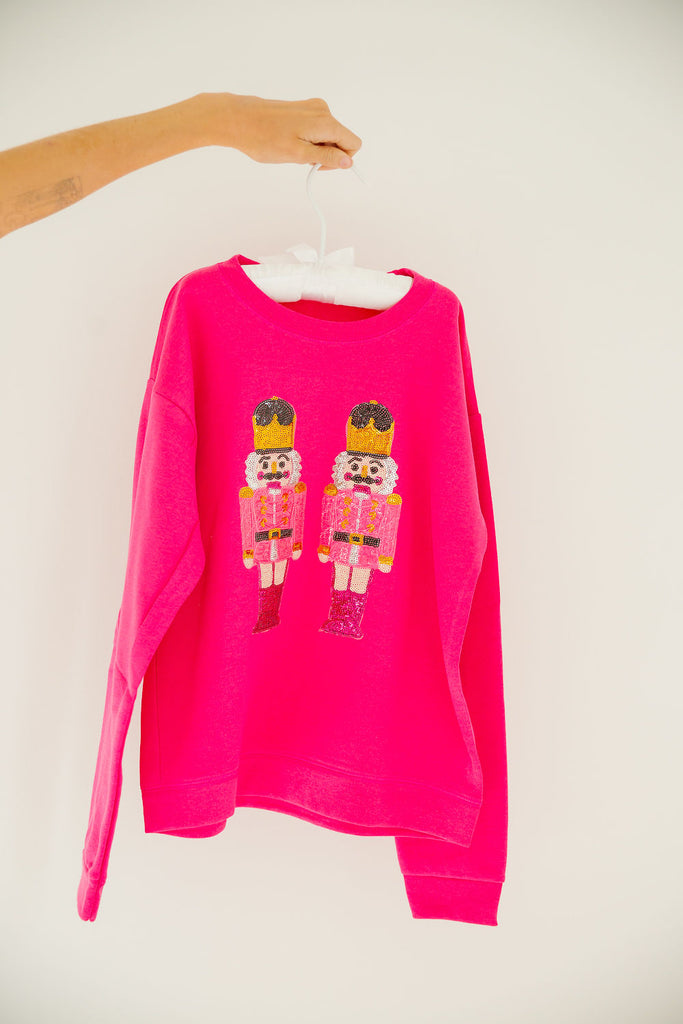 MINI KIDS SEQUIN NUTCRACKER PULLOVERS PULLOVER Judith March X-SMALL (2-4) PINK 