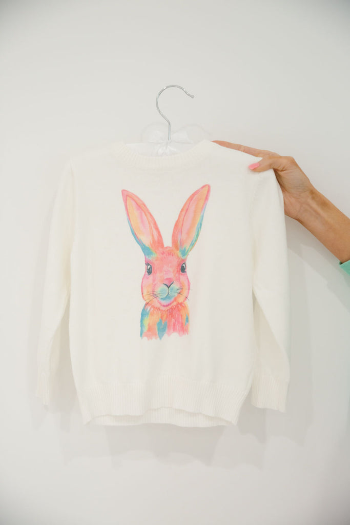 MINI KIDS WATERCOLOR BUNNY SWEATER* SWEATER Judith March