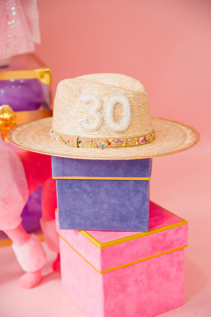 CUSTOM BIRTHDAY NUMBER SUN HAT HAT Judith March