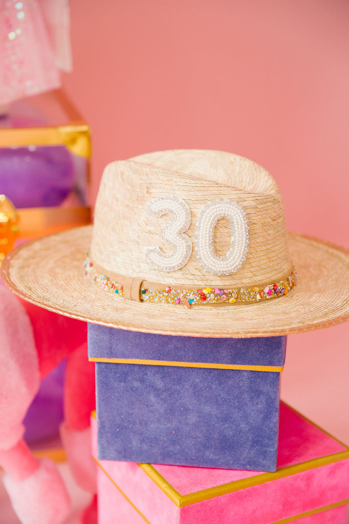 CUSTOM BIRTHDAY NUMBER SUN HAT HAT Judith March