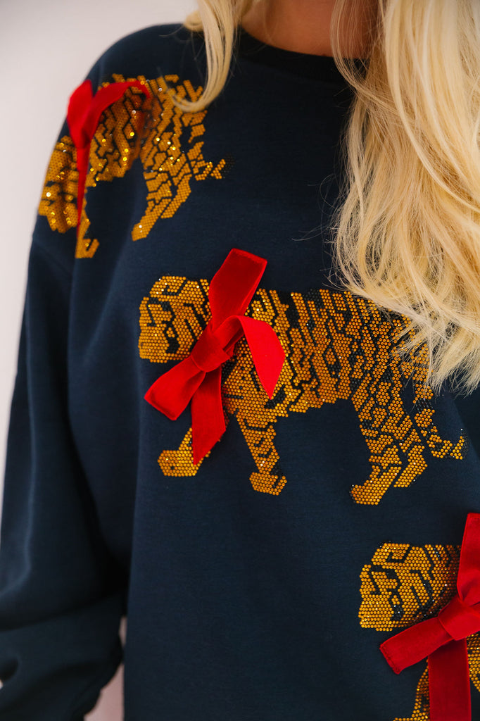 CHRISTMAS TIGERS NAVY PULLOVER PULLOVER Judith March   