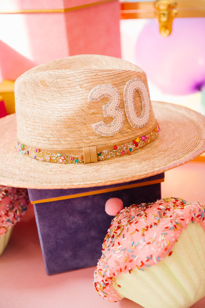 CUSTOM BIRTHDAY NUMBER SUN HAT HAT Judith March