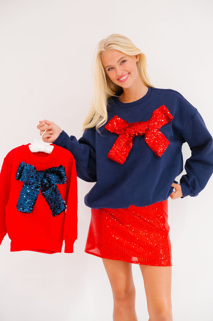 SEASON TO SPARKLE NAVY PULLOVER PULLOVER Judith March   