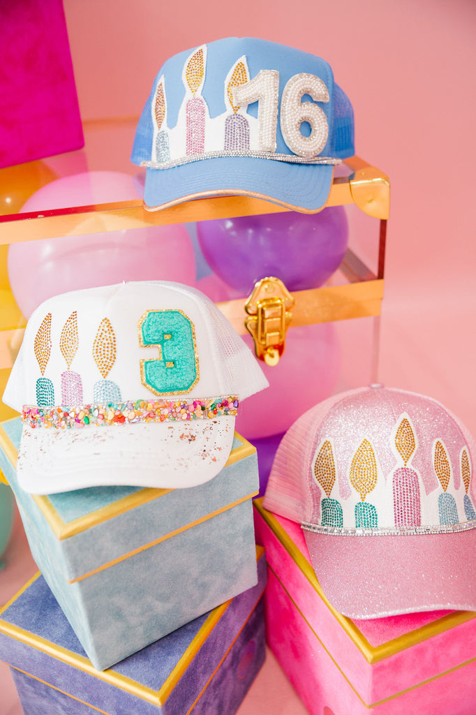 MINI KIDS CUSTOM BIRTHDAY NUMBER TRUCKER HAT HAT Judith March