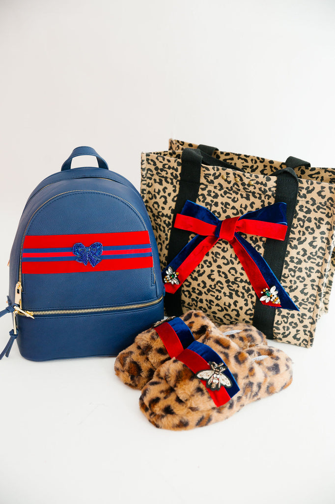 HOLIDAY BOW NAVY BACKPACK BACKPACK Judith March   