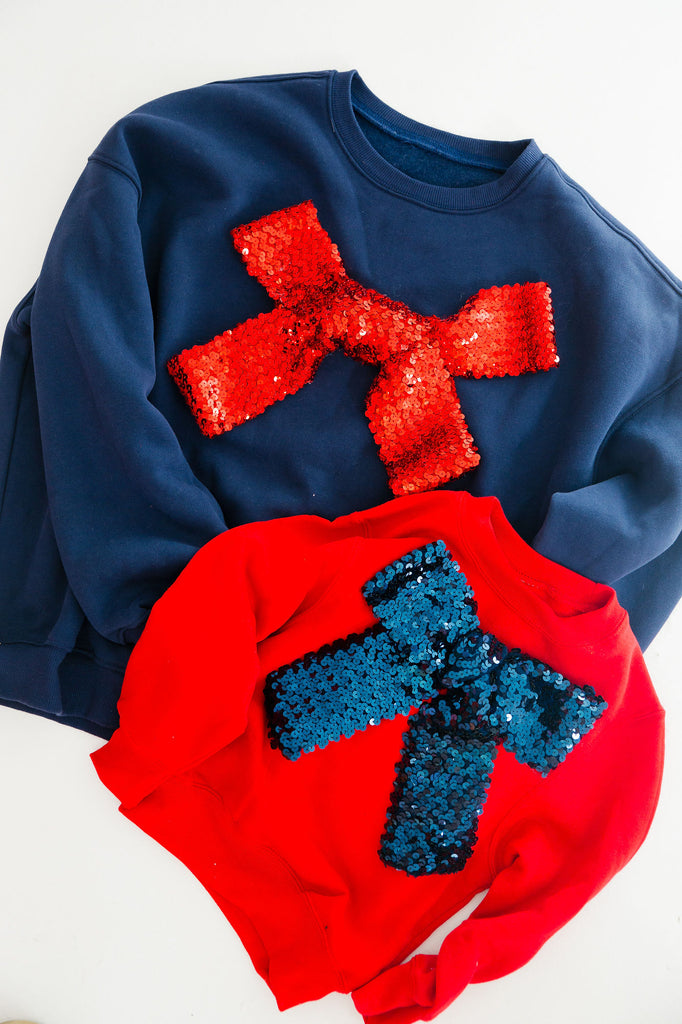 SEASON TO SPARKLE NAVY PULLOVER PULLOVER Judith March   