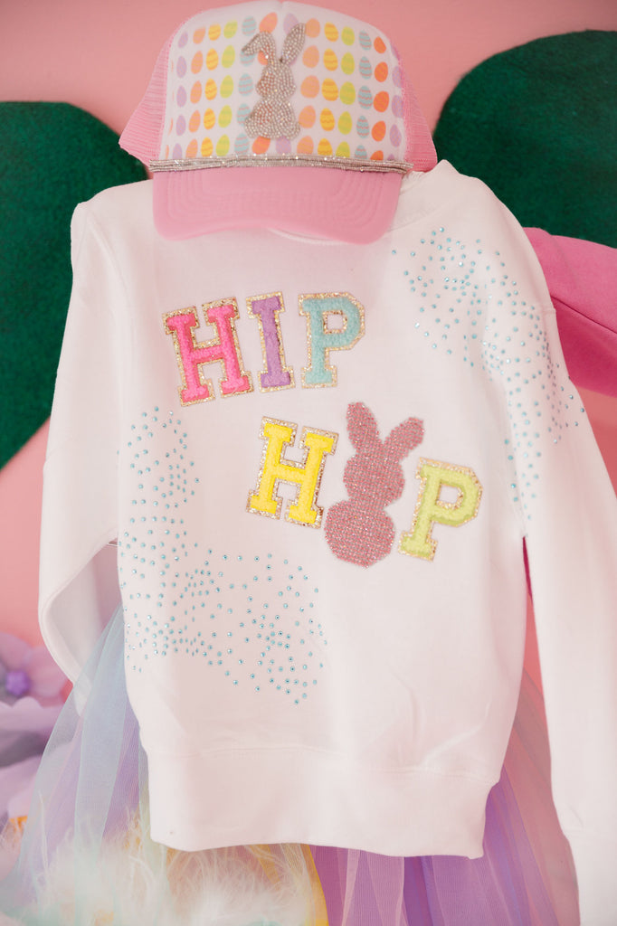 MINI KIDS HIP HOP WHITE PULLOVER PULLOVER Judith March