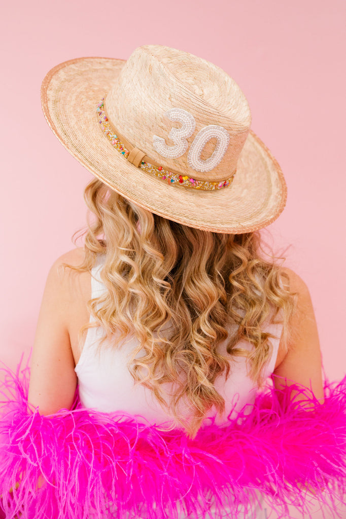 CUSTOM BIRTHDAY NUMBER SUN HAT HAT Judith March