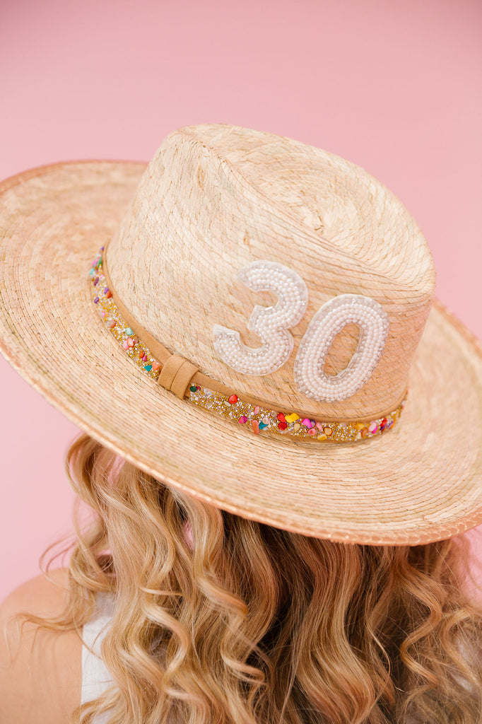 CUSTOM BIRTHDAY NUMBER SUN HAT HAT Judith March