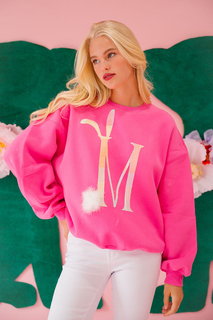 CUSTOM BUNNY INITIAL PULLOVER PULLOVER Judith March