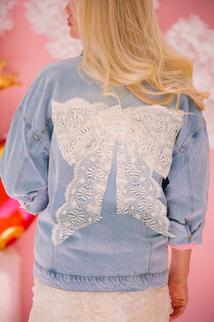 LOVE AND LACE DENIM JACKET Coats & Jackets Judith March