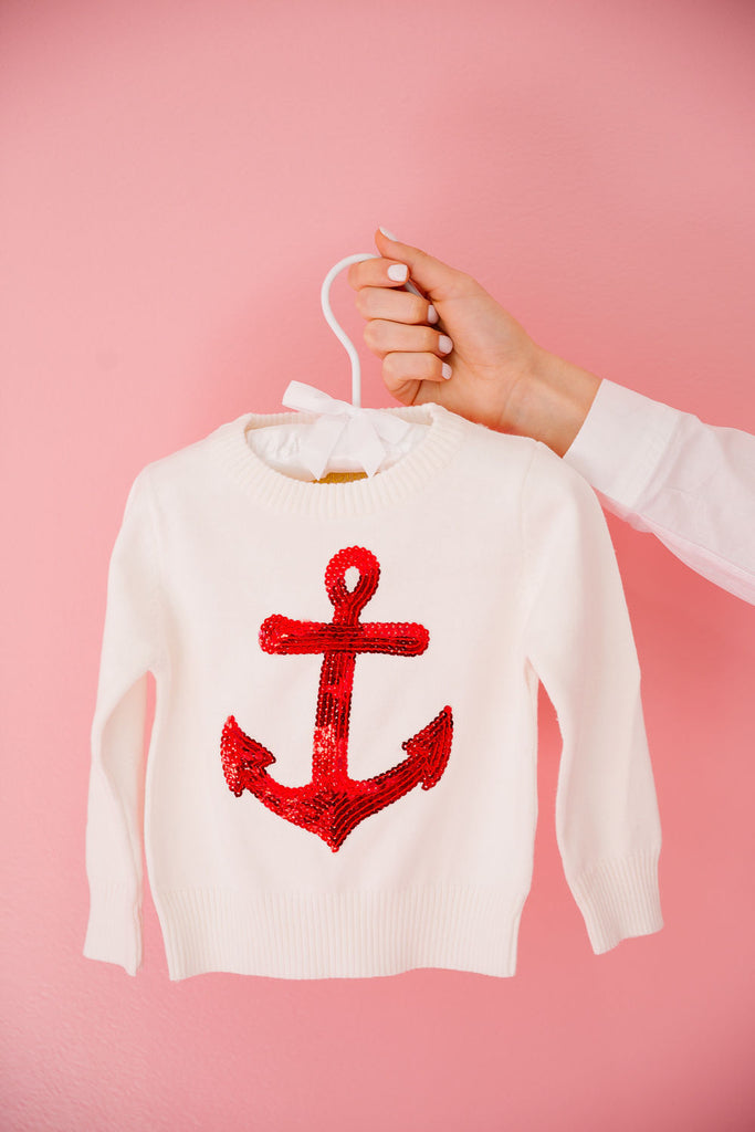 MINI KIDS SEQUIN ANCHOR SWEATER* SWEATER Judith March