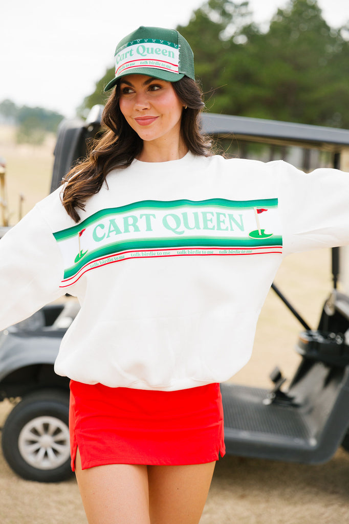 CART QUEEN WHITE RIBBON PULLOVER PULLOVER Judith March