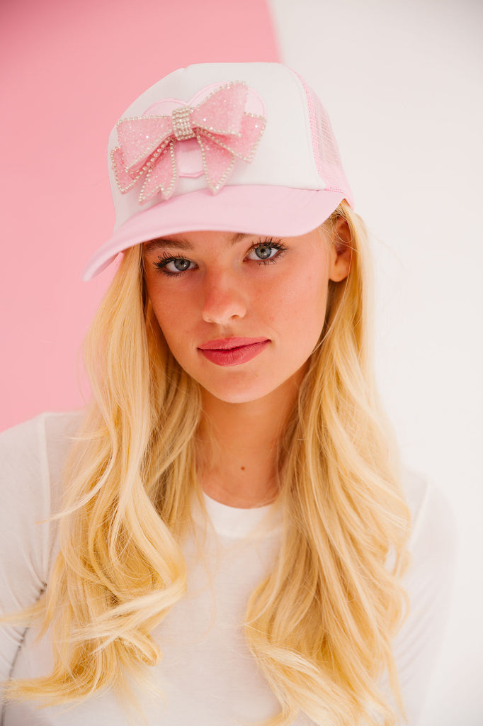 PRETTY IN PINK TRUCKER HAT HAT Judith March