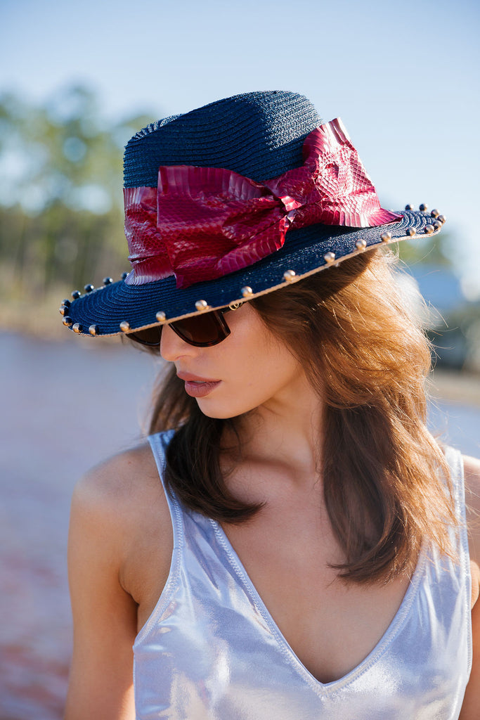 AMERICAN SNAKE SKIN SUN HAT RANCHER HAT Judith March