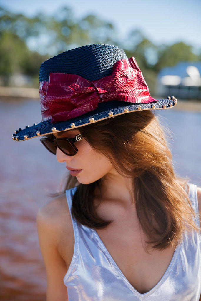 AMERICAN SNAKE SKIN SUN HAT RANCHER HAT Judith March