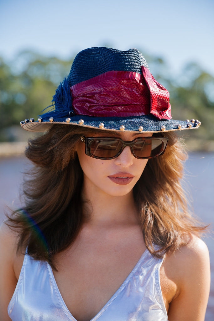 AMERICAN SNAKE SKIN SUN HAT RANCHER HAT Judith March