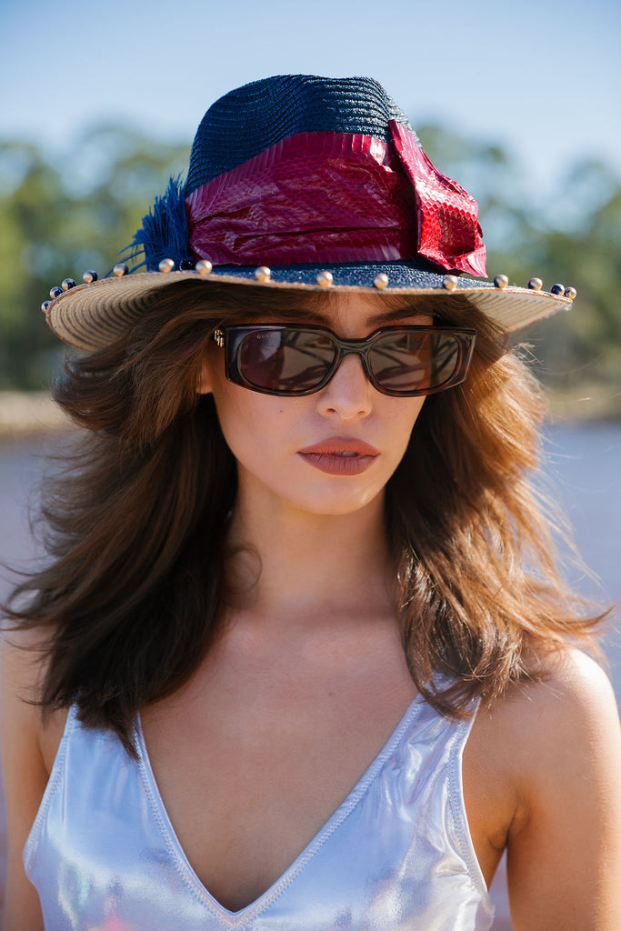 AMERICAN SNAKE SKIN SUN HAT RANCHER HAT Judith March