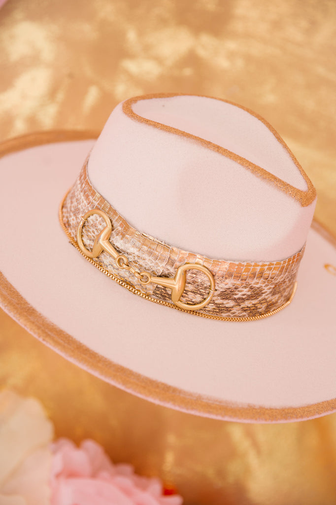 SNAKE SKIN HORSE BIT RANCHER HAT RANCHER HAT Judith March