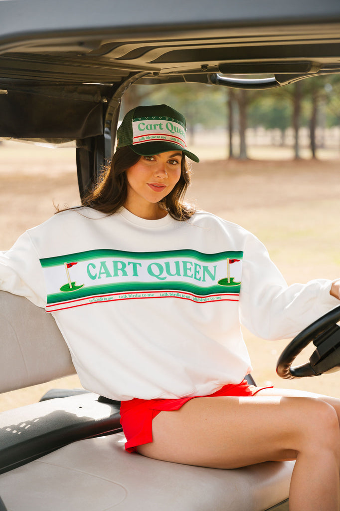 CART QUEEN WHITE RIBBON PULLOVER PULLOVER Judith March