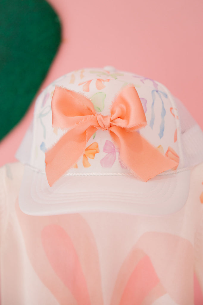 MOM + MINI PASTEL BOWS TRUCKER HATS HAT Judith March MINI KIDS