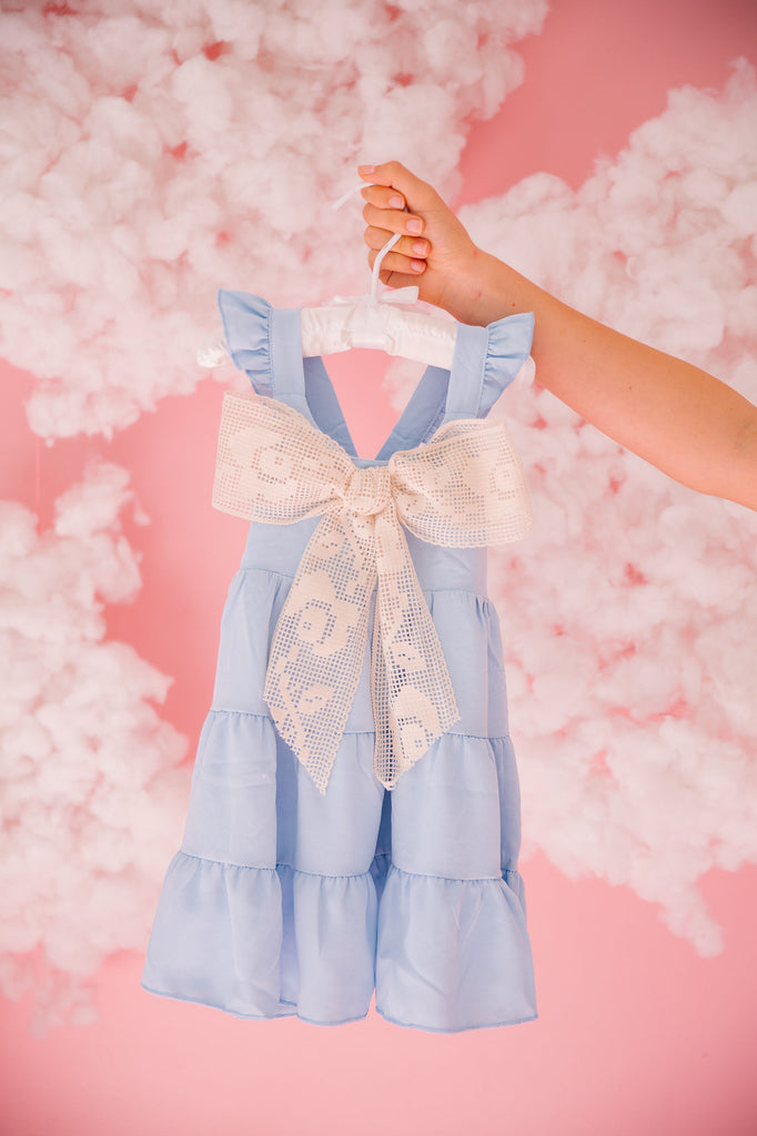 MINI KIDS LOVE AND LACE BLUE DRESS DRESS Judith March