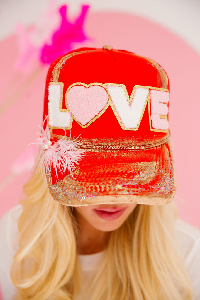 LOVE PATCH TRUCKER HAT* HAT Judith March