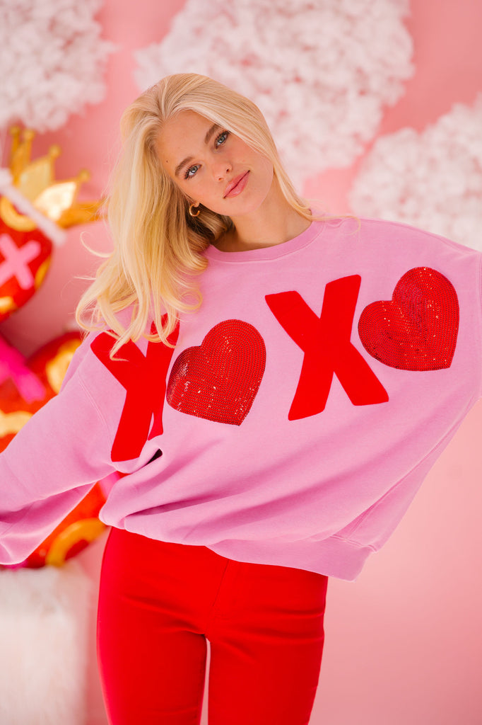 XOXO PINK PULLOVER PULLOVER Judith March