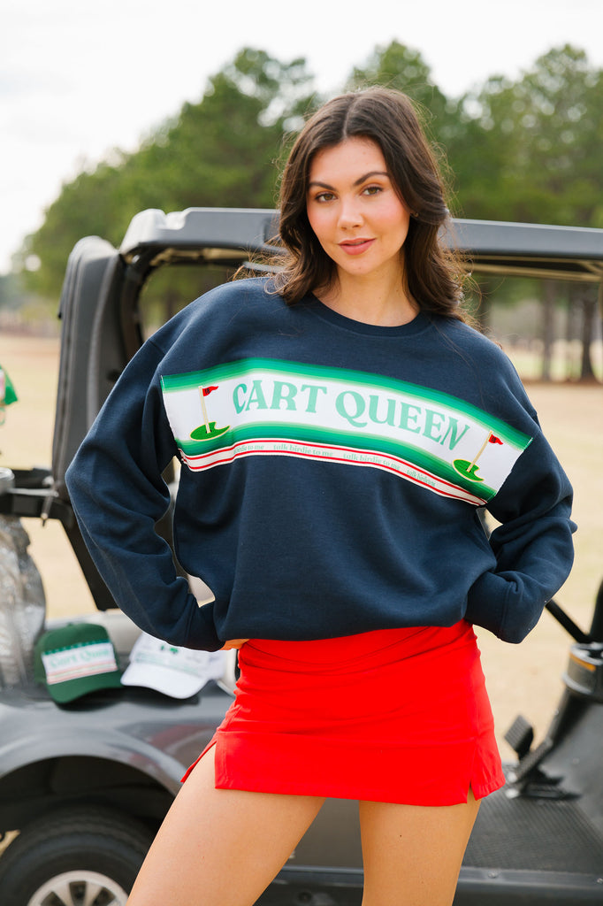 CART QUEEN NAVY RIBBON PULLOVER PULLOVER Judith March