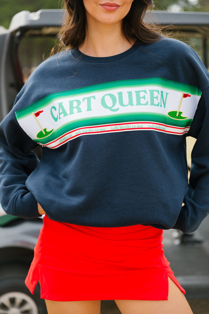 CART QUEEN NAVY RIBBON PULLOVER PULLOVER Judith March