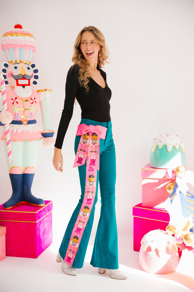 NUTCRACKER SEASON TEAL FLARE PANTS FLARES Judith March   