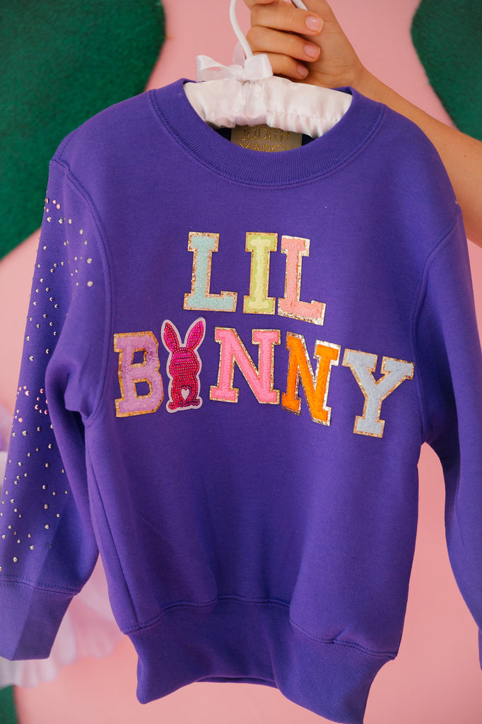 MINI KIDS LIL BUNNY PURPLE PULLOVER PULLOVER Judith March