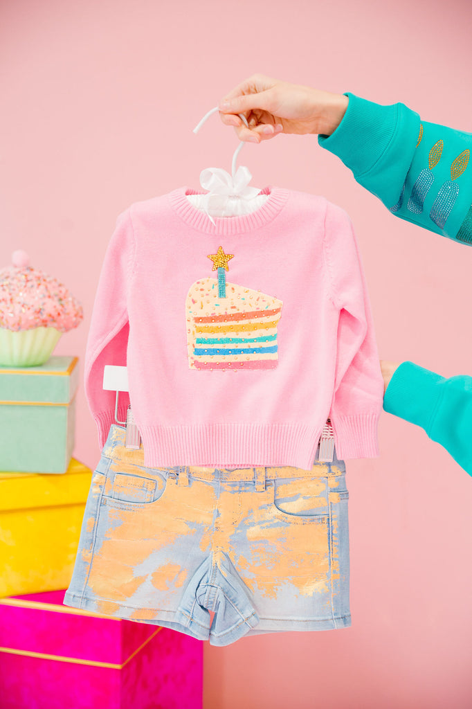 MINI KIDS PIECE OF CAKE PINK SWEATER SWEATER Judith March