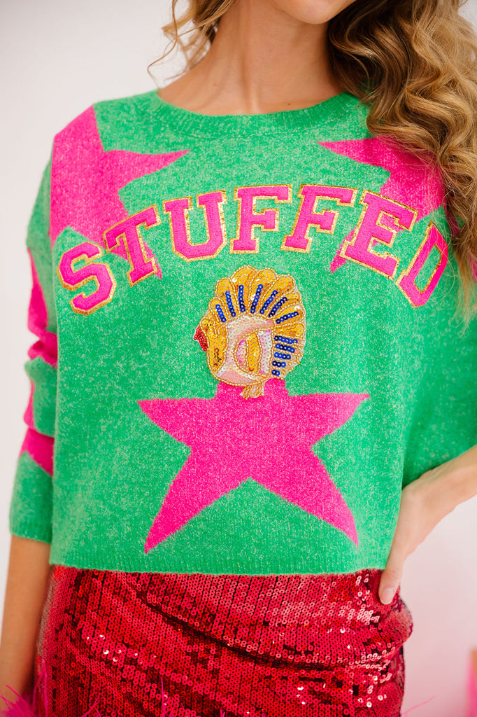 STUFFED GREEN STAR SWEATER SWEATER Judith March   